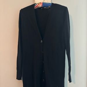 Loft Black button up cardigan sweater